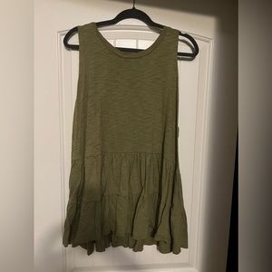 Forever 21 green ruffled top size xxl